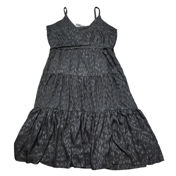 NWT City Chic Maxi Trixie Black Leopard Print Faux Wrap Dress Size XL - Picture 8 of 9